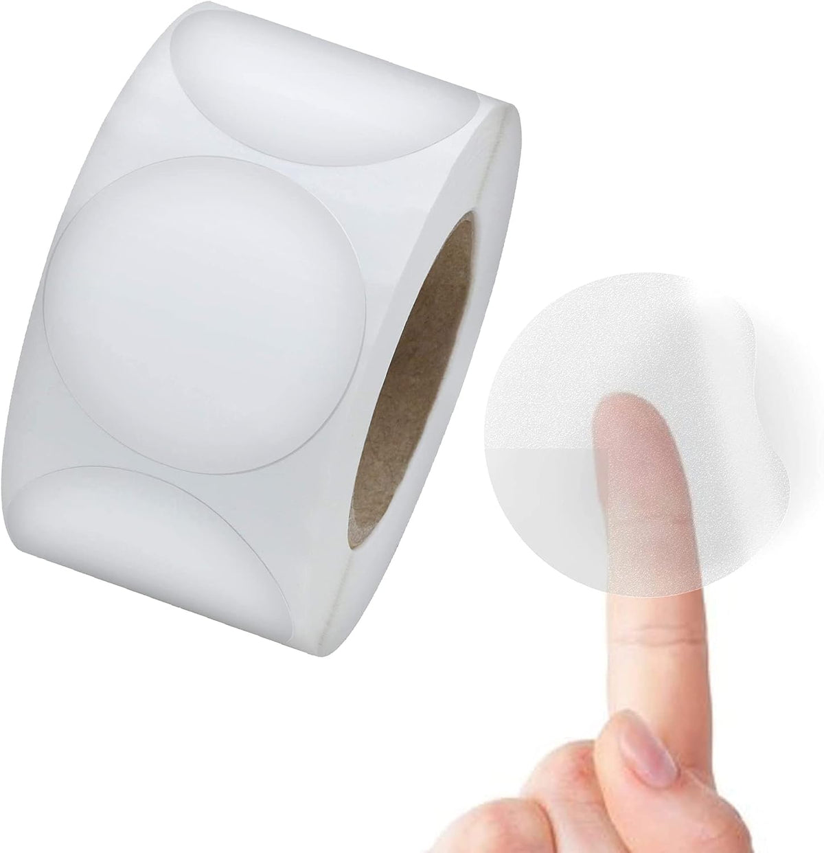 Clear Circle Stickers 1.5 Inch, 1000 Pack Waterproof, Virtually Invisible | Transparent Self-Adhesive Envelope Seals, Wafer Seal Round Sticker Labels for Package, Mail, Gift Box, Performore