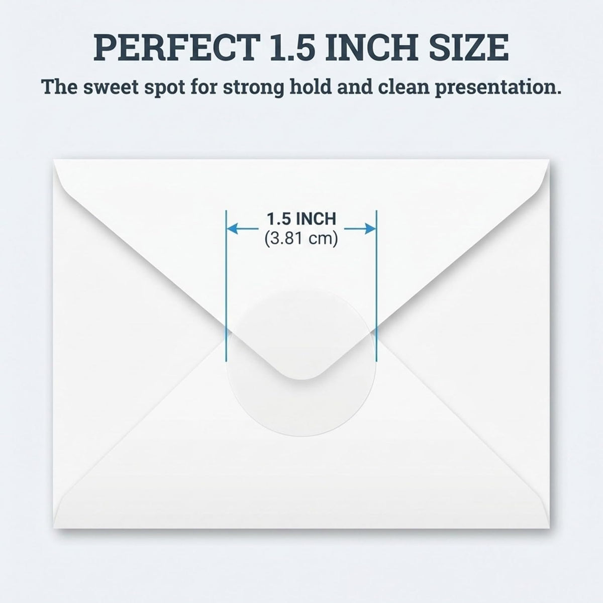 Clear Circle Stickers 1.5 Inch, 1000 Pack Waterproof, Virtually Invisible | Transparent Self-Adhesive Envelope Seals, Wafer Seal Round Sticker Labels for Package, Mail, Gift Box, Performore