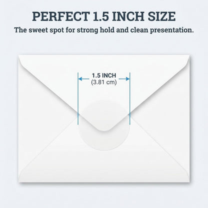 Clear Circle Stickers 1.5 Inch, 1000 Pack Waterproof, Virtually Invisible | Transparent Self-Adhesive Envelope Seals, Wafer Seal Round Sticker Labels for Package, Mail, Gift Box, Performore