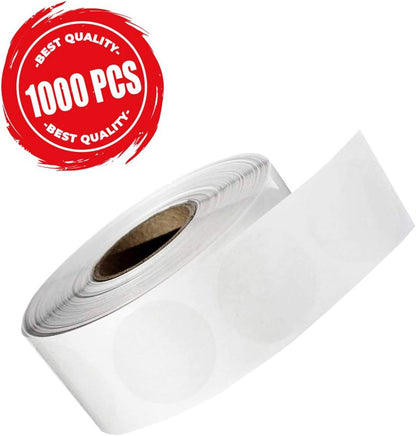 Clear Circle Stickers 1.5 Inch, 1000 Pack Waterproof, Virtually Invisible | Transparent Self-Adhesive Envelope Seals, Wafer Seal Round Sticker Labels for Package, Mail, Gift Box, Performore