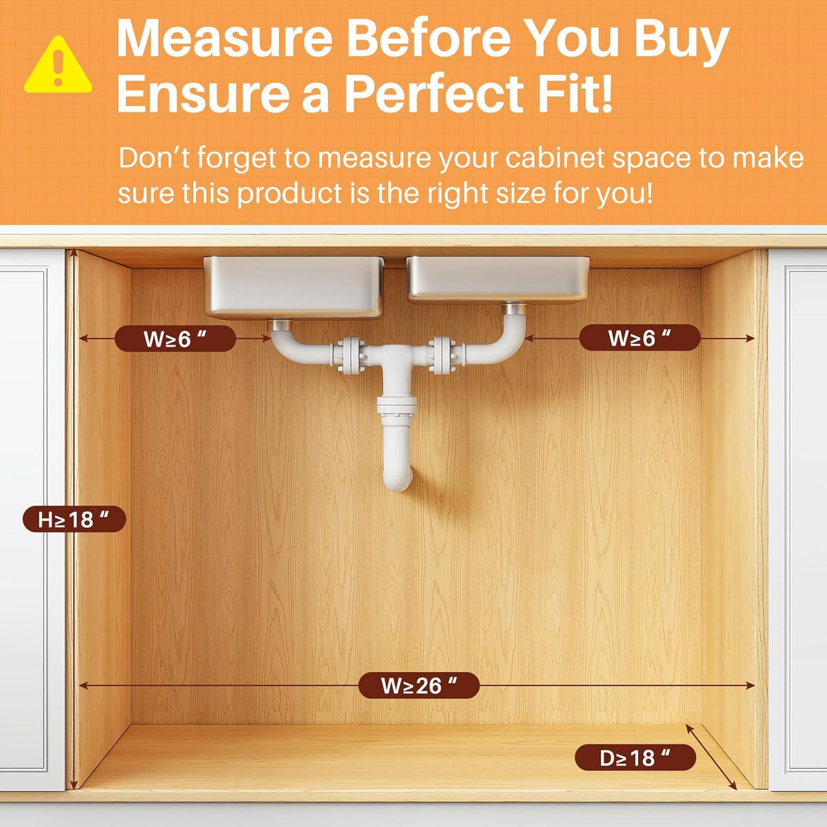 Under Sink Organizer, 2-Pack 3-Tier Height Adjustable Thickened Metal Pull out Cabinet Organizer Shelf, Slide out Storage Drawer Rack for Bathroom Kitchen Pantry Home Organization, White