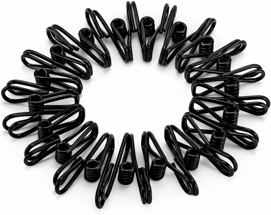 PVC-Coated Utility Clips, 2 Inch, 18 Pack, Green