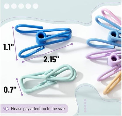 PVC-Coated Utility Clips, 2 Inch, 18 Pack, Green