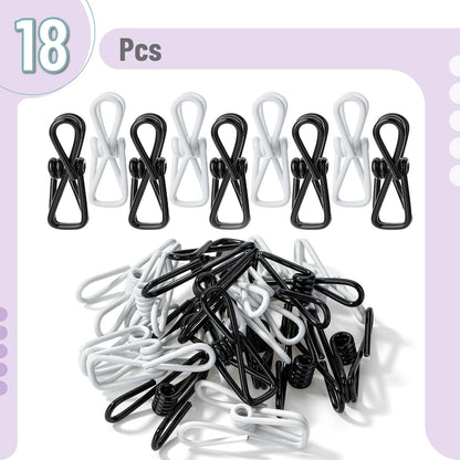 PVC-Coated Utility Clips, 2 Inch, 18 Pack, Green
