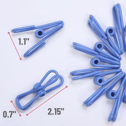 PVC-Coated Utility Clips, 2 Inch, 18 Pack, Green
