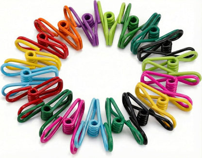 PVC-Coated Utility Clips, 2 Inch, 18 Pack, Green