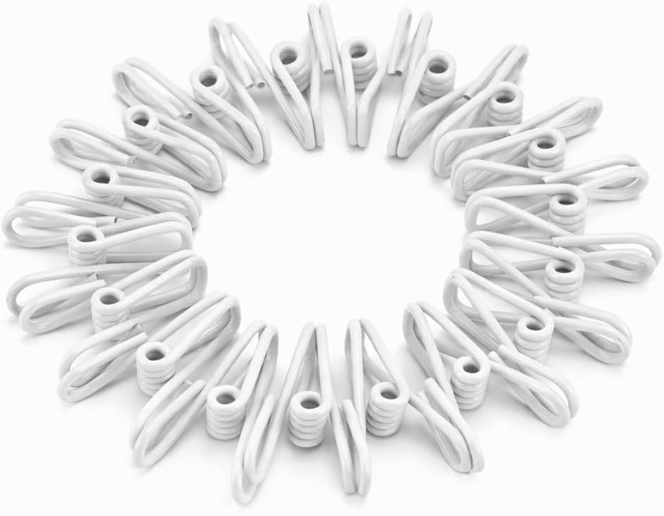 PVC-Coated Utility Clips, 2 Inch, 18 Pack, Green