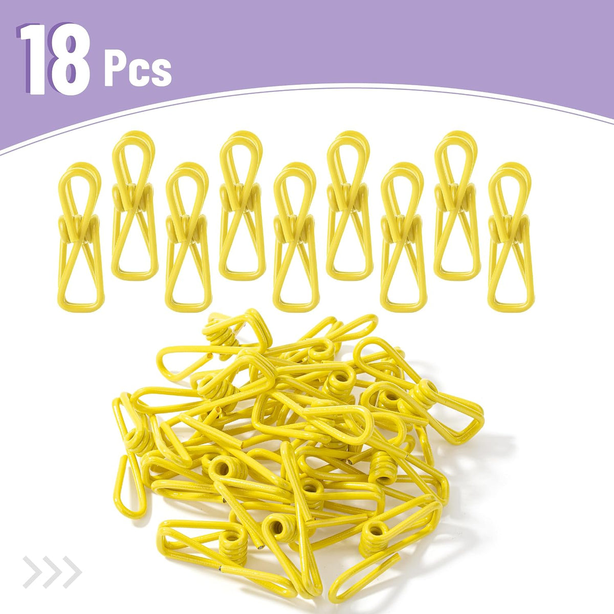 PVC-Coated Utility Clips, 2 Inch, 18 Pack, Green
