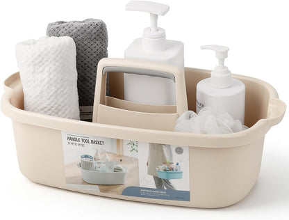 Large Cleaning Supplies Caddy Portable Shower Basket Supply Organizer with Handle Plastic Bucket Tool Storage for Bathroom, Bedroom, Kitchen, College Dorm, Garden, Blue