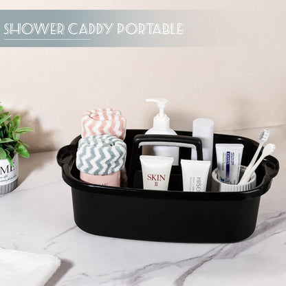 Large Cleaning Supplies Caddy Portable Shower Basket Supply Organizer with Handle Plastic Bucket Tool Storage for Bathroom, Bedroom, Kitchen, College Dorm, Garden, Blue