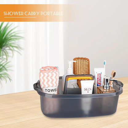 Large Cleaning Supplies Caddy Portable Shower Basket Supply Organizer with Handle Plastic Bucket Tool Storage for Bathroom, Bedroom, Kitchen, College Dorm, Garden, Blue