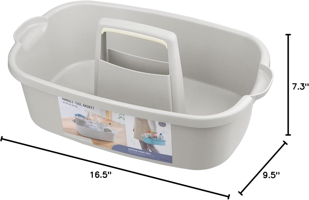 Large Cleaning Supplies Caddy Portable Shower Basket Supply Organizer with Handle Plastic Bucket Tool Storage for Bathroom, Bedroom, Kitchen, College Dorm, Garden, Blue