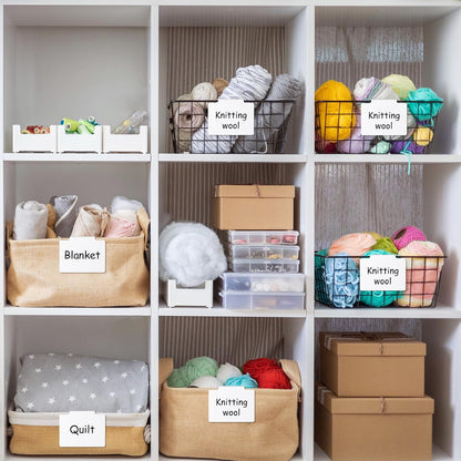 32 Pieces Basket Labels Clip Set, Include 30 Pieces Kitchen Clip Label Holder Removable PVC Bin with 2 Pieces Chalk Marker for Basket Pantry Organization Box (Black Label Clip, White Pen)