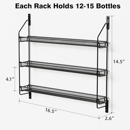 Nail Polish Organizer Wall Mounted, 6 Tier Metal Storage Rack Holds 90 Bottles, Multifunctional Organizer for Essential Oils Paint Perfume, White