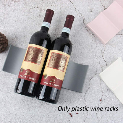 Wine Rack Countertops Display Stand Storage Bottle Holder Jar Fridge Shelf Home European Style Anti Slip Durable Organizer Space Saving(Dark Gray,size:1 PC)