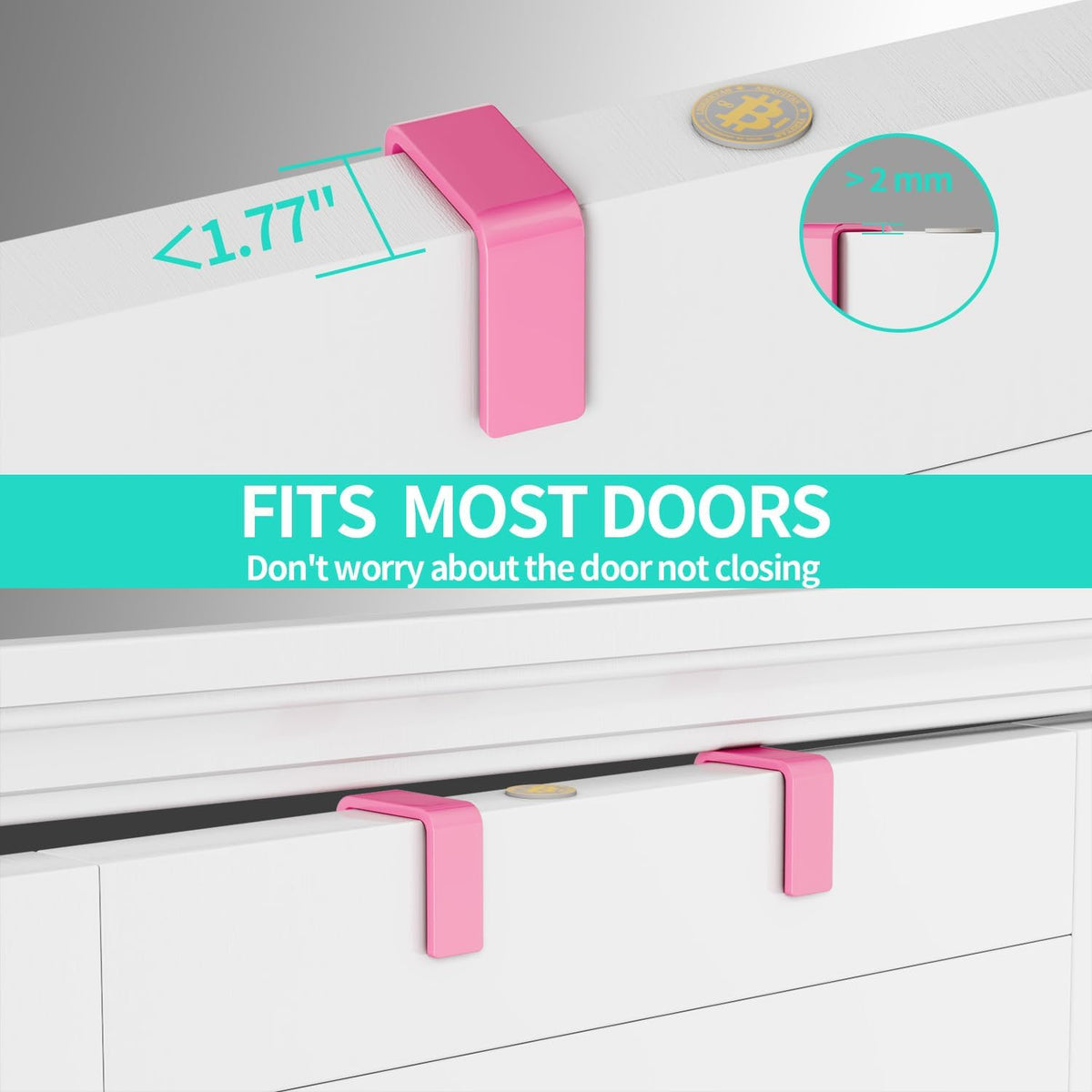 Over The Door Organizer - Hanging Door Organizer with 4 Metal Large Capacity Baskets and Adjustable Coat Hook for Bathroom Bedroom Kitchen Pantry Closet Cabinet