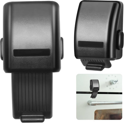 2 PCS Oven Door Lock Child Safety, Self-Adhesive Black