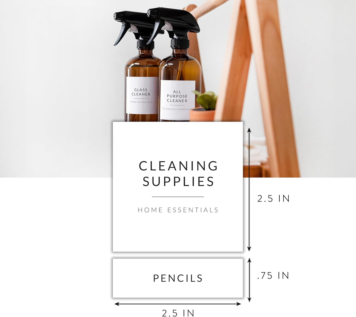 Laundry Labels for Jars, 136 Preprinted Home and Laundry Stickers for Storage Bins, Bathroom Cleaning Jars, Containers, Spray Bottles, Linen Closet, Household Organization
