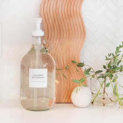 Laundry Labels for Jars, 136 Preprinted Home and Laundry Stickers for Storage Bins, Bathroom Cleaning Jars, Containers, Spray Bottles, Linen Closet, Household Organization