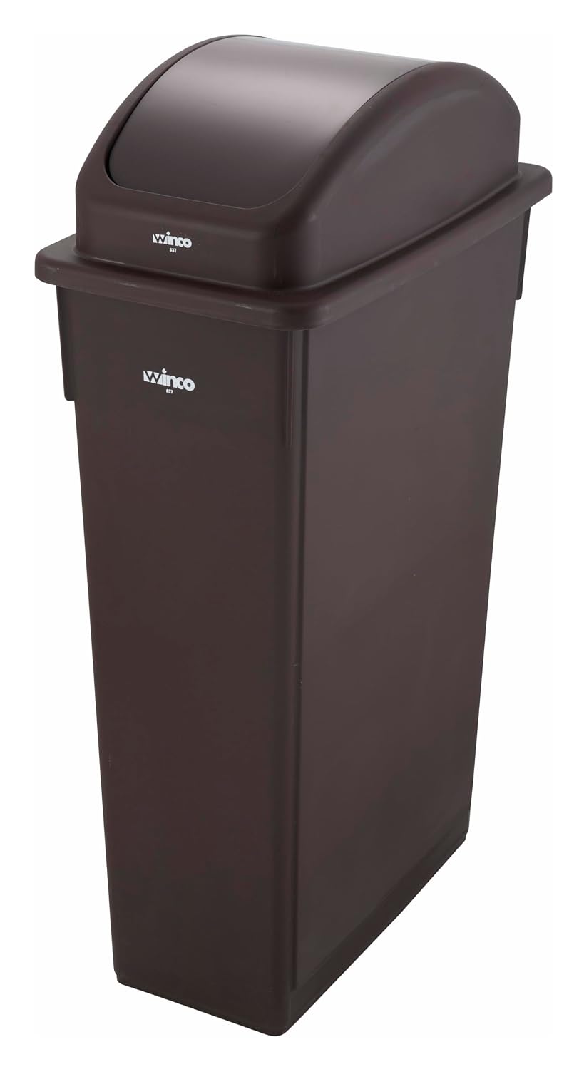 Slender Trash Can, 23-Gallon, Black