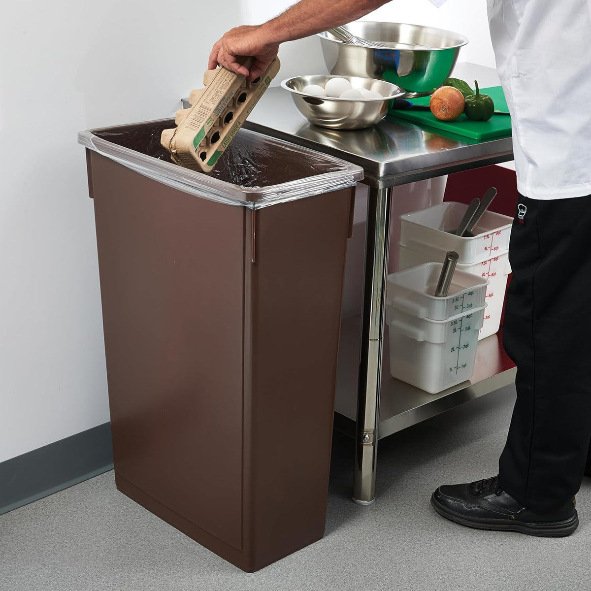 Slender Trash Can, 23-Gallon, Black
