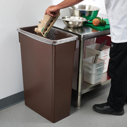 Slender Trash Can, 23-Gallon, Black