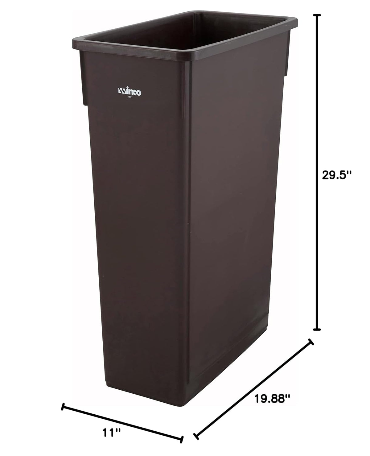 Slender Trash Can, 23-Gallon, Black