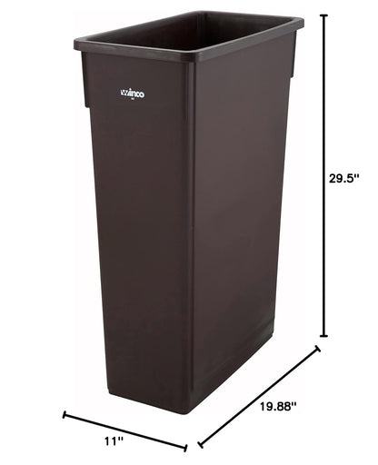 Slender Trash Can, 23-Gallon, Black