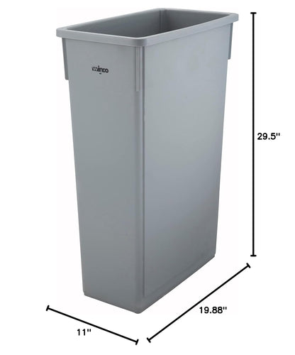 Slender Trash Can, 23-Gallon, Black