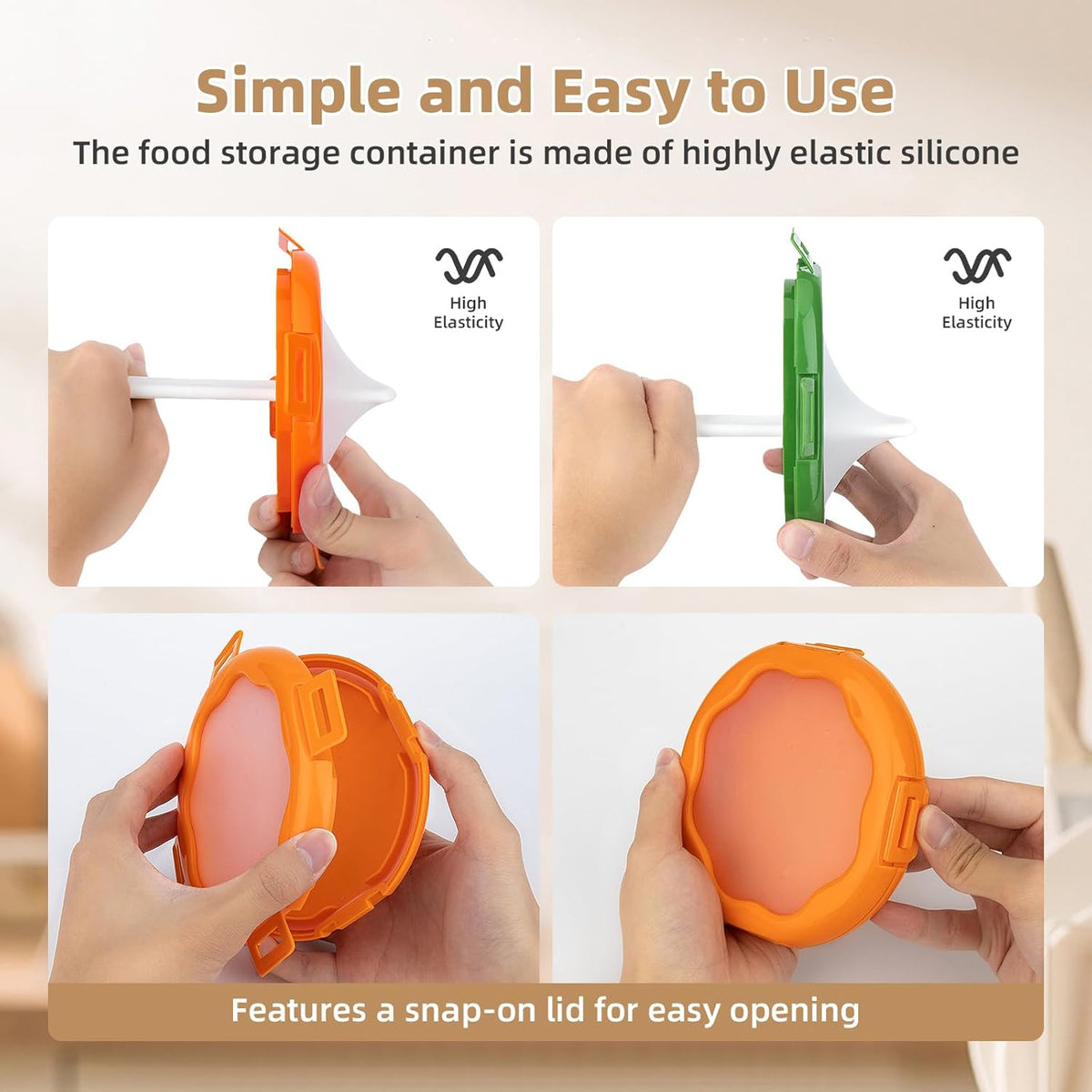 Avocado Saver and Onion Holder-4Pcs Fruit Fresh Storage Containers | Reusable Silicone, Refrigerator Use, For Fruits & Vegetable Containers, Fits Apples, Lemons, Potatoes, Oranges,Tomatoes