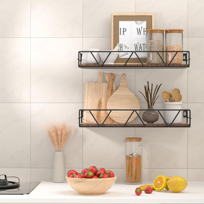Floating Shelves Set of 3, Wood Wall Shelf, Farmhouse Shelf for Bedroom