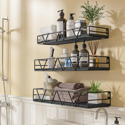 Floating Shelves Set of 3, Wood Wall Shelf, Farmhouse Shelf for Bedroom