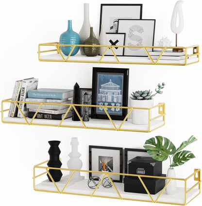 Floating Shelves Set of 3, Wood Wall Shelf, Farmhouse Shelf for Bedroom