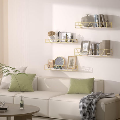 Floating Shelves Set of 3, Wood Wall Shelf, Farmhouse Shelf for Bedroom