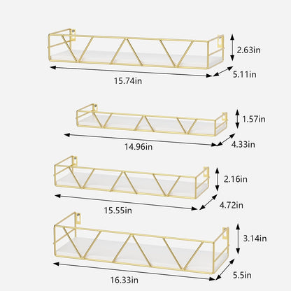 Floating Shelves Set of 3, Wood Wall Shelf, Farmhouse Shelf for Bedroom