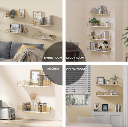 Floating Shelves Set of 3, Wood Wall Shelf, Farmhouse Shelf for Bedroom
