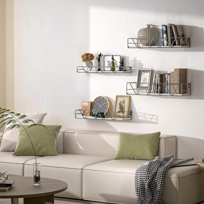 Floating Shelves Set of 3, Wood Wall Shelf, Farmhouse Shelf for Bedroom