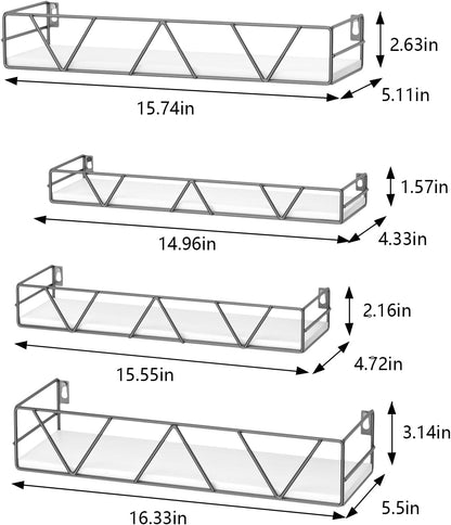 Floating Shelves Set of 3, Wood Wall Shelf, Farmhouse Shelf for Bedroom