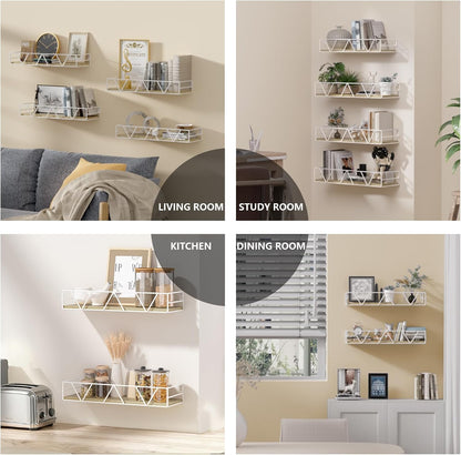 Floating Shelves Set of 3, Wood Wall Shelf, Farmhouse Shelf for Bedroom