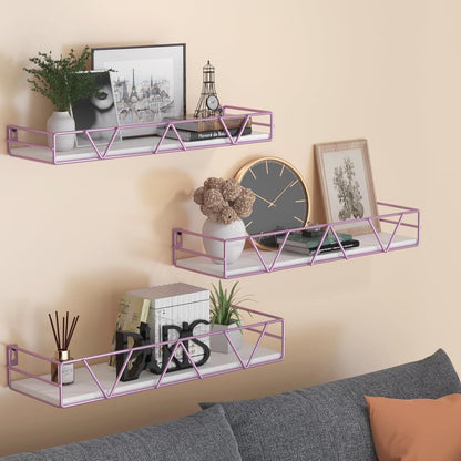 Floating Shelves Set of 3, Wood Wall Shelf, Farmhouse Shelf for Bedroom