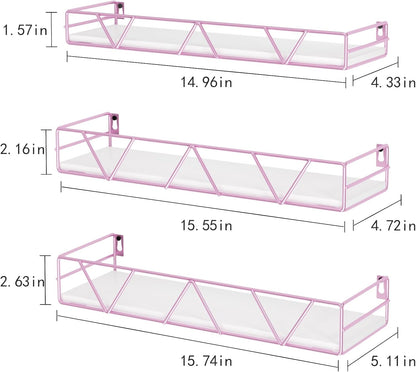Floating Shelves Set of 3, Wood Wall Shelf, Farmhouse Shelf for Bedroom