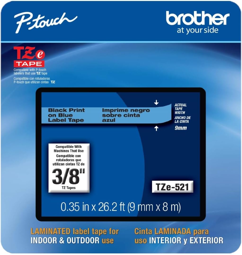 Genuine P-Touch TZE-131 Tape, 1/2" (0.47") Standard Laminated P-Touch Tape, Black on Clear, Perfect for Indoor or Outdoor Use, Water Resistant, 26.2 Feet (8M), Single-Pack, TZe131