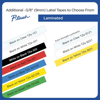 Genuine P-Touch TZE-131 Tape, 1/2" (0.47") Standard Laminated P-Touch Tape, Black on Clear, Perfect for Indoor or Outdoor Use, Water Resistant, 26.2 Feet (8M), Single-Pack, TZe131