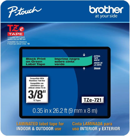Genuine P-Touch TZE-131 Tape, 1/2" (0.47") Standard Laminated P-Touch Tape, Black on Clear, Perfect for Indoor or Outdoor Use, Water Resistant, 26.2 Feet (8M), Single-Pack, TZe131