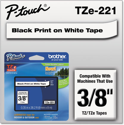 Genuine P-Touch TZE-131 Tape, 1/2" (0.47") Standard Laminated P-Touch Tape, Black on Clear, Perfect for Indoor or Outdoor Use, Water Resistant, 26.2 Feet (8M), Single-Pack, TZe131