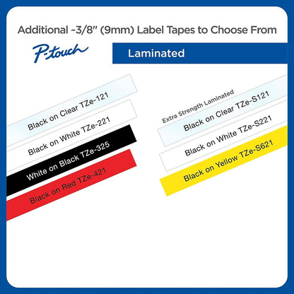 Genuine P-Touch TZE-131 Tape, 1/2" (0.47") Standard Laminated P-Touch Tape, Black on Clear, Perfect for Indoor or Outdoor Use, Water Resistant, 26.2 Feet (8M), Single-Pack, TZe131