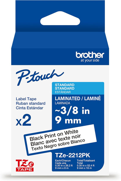 Genuine P-Touch TZE-131 Tape, 1/2" (0.47") Standard Laminated P-Touch Tape, Black on Clear, Perfect for Indoor or Outdoor Use, Water Resistant, 26.2 Feet (8M), Single-Pack, TZe131