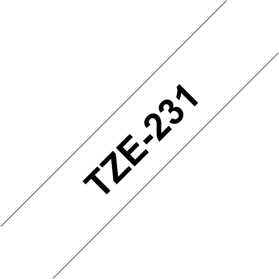 Genuine P-Touch TZE-131 Tape, 1/2" (0.47") Standard Laminated P-Touch Tape, Black on Clear, Perfect for Indoor or Outdoor Use, Water Resistant, 26.2 Feet (8M), Single-Pack, TZe131