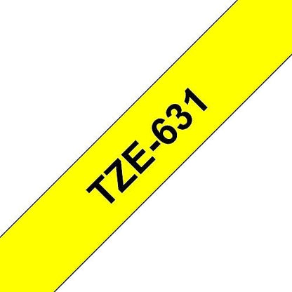 Genuine P-Touch TZE-131 Tape, 1/2" (0.47") Standard Laminated P-Touch Tape, Black on Clear, Perfect for Indoor or Outdoor Use, Water Resistant, 26.2 Feet (8M), Single-Pack, TZe131