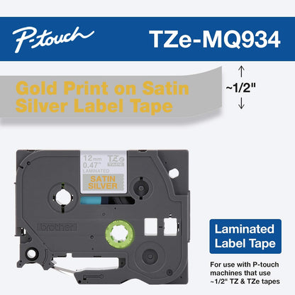 Genuine P-Touch TZE-131 Tape, 1/2" (0.47") Standard Laminated P-Touch Tape, Black on Clear, Perfect for Indoor or Outdoor Use, Water Resistant, 26.2 Feet (8M), Single-Pack, TZe131